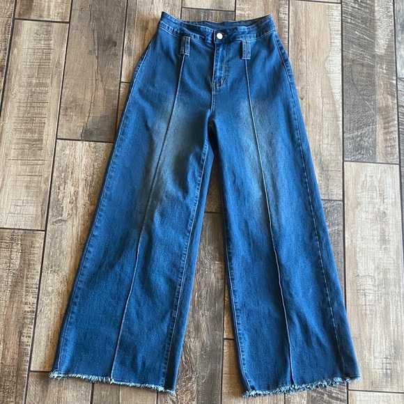Denim - Wide-Leg Blue Jeans